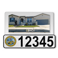 thumbnail image 1 of Curb-N-Sign® Customized Reflective Aluminum Curb Address Sticker Decal, Military Curb Wrap® Address Number, Letters (Large, USA ARMY), 1 of 6
