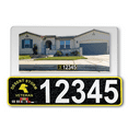 thumbnail image 1 of Curb-N-Sign® Customized Reflective Aluminum Curb Address Sticker Decal, Military Curb Wrap® Address Number, Letters (Medium, DESERT STROM VET), 1 of 6