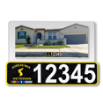 thumbnail image 1 of Curb-N-Sign® Customized Reflective Aluminum Curb Address Sticker Decal, Military Curb Wrap® Address Number, Letters (Medium, KOREN VET), 1 of 6