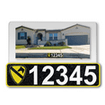 thumbnail image 1 of Curb-N-Sign® Customized Reflective Aluminum Curb Address Sticker Decal, Military Curb Wrap® Address Number, Letters (Small, CAVALRY), 1 of 6