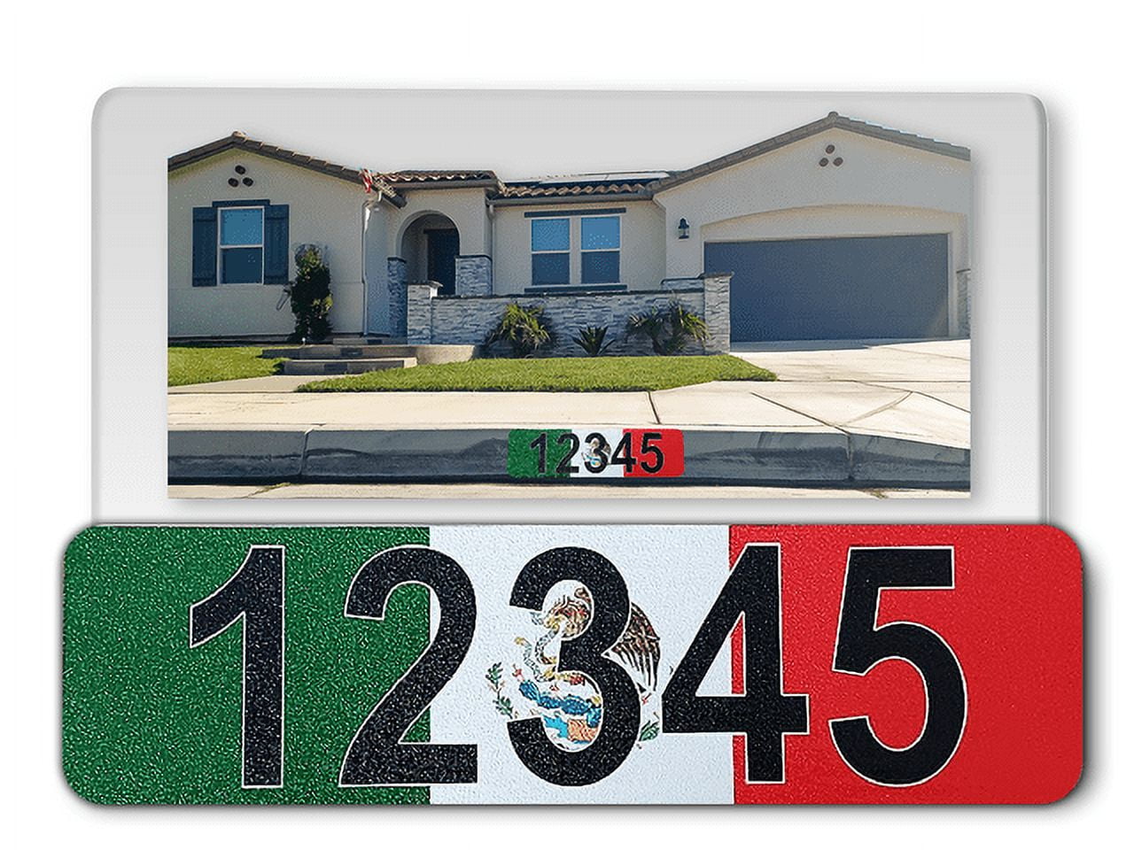 Curb-N-Sign® Customized Super Reflective Aluminium Curb Wrap® House ...