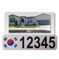 thumbnail image 1 of Curb-N-Sign® Customized Super Reflective Aluminium Curb Wrap® House Number Decals for Outdoor, Indoor House Numbers Letters Sticker Decals with South Korea Flag, 1 of 6