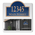thumbnail image 1 of Curb-N-Sign® Fancy Arch Super Reflective Mailbox Address Numbers Plaque, Customized Address Number Letter, Aluminum Pre-Drilled Holes,12-Month Warranty (8”x12”, Navy Blue), 1 of 6