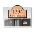 thumbnail image 1 of Curb-N-Sign® Fancy Arch Super Reflective Mailbox Address Numbers Plaque, Customized Address Number Letter, Aluminum Pre-Drilled Holes,12-Month Warranty (13”x20”, Tan), 1 of 6