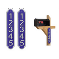 thumbnail image 1 of Curb-N-Sign® Fancy Super Reflective Mailbox Address Numbers Plaque, Customized Address Number Letter, Aluminum Plaque Pre-Drilled Holes,12-Month Warranty (3”x12”, Purple), 1 of 6