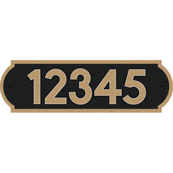 Curb-N-Sign® Horizontal Fancy Address Numbers for Outside, Custom Single Super Reflective Vinyl Stickers, Easy Peel and Stick Personalized Home/Office/Warehouse/Mailbox Address- 1 Pack, Bronze
