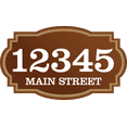 thumbnail image 1 of Curb-N-Sign® Custom Horizontal House Address for Outside, Highly Reflective Fancy Address Numbers Vinyl Stickers, Easy Peel and Stick Personalized Home/Office/Mailbox Address (Choclate teak,7"x12"), 1 of 5