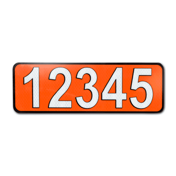 Curb-N-Sign Reflective 911 Address Sign for Mailbox, Single/Double Sided, Solid Aluminum, Custom and Pre-Drilled signs Horizontal/Vertical, 5 Year Warranty (Double Sided (Horizontal), Orange)