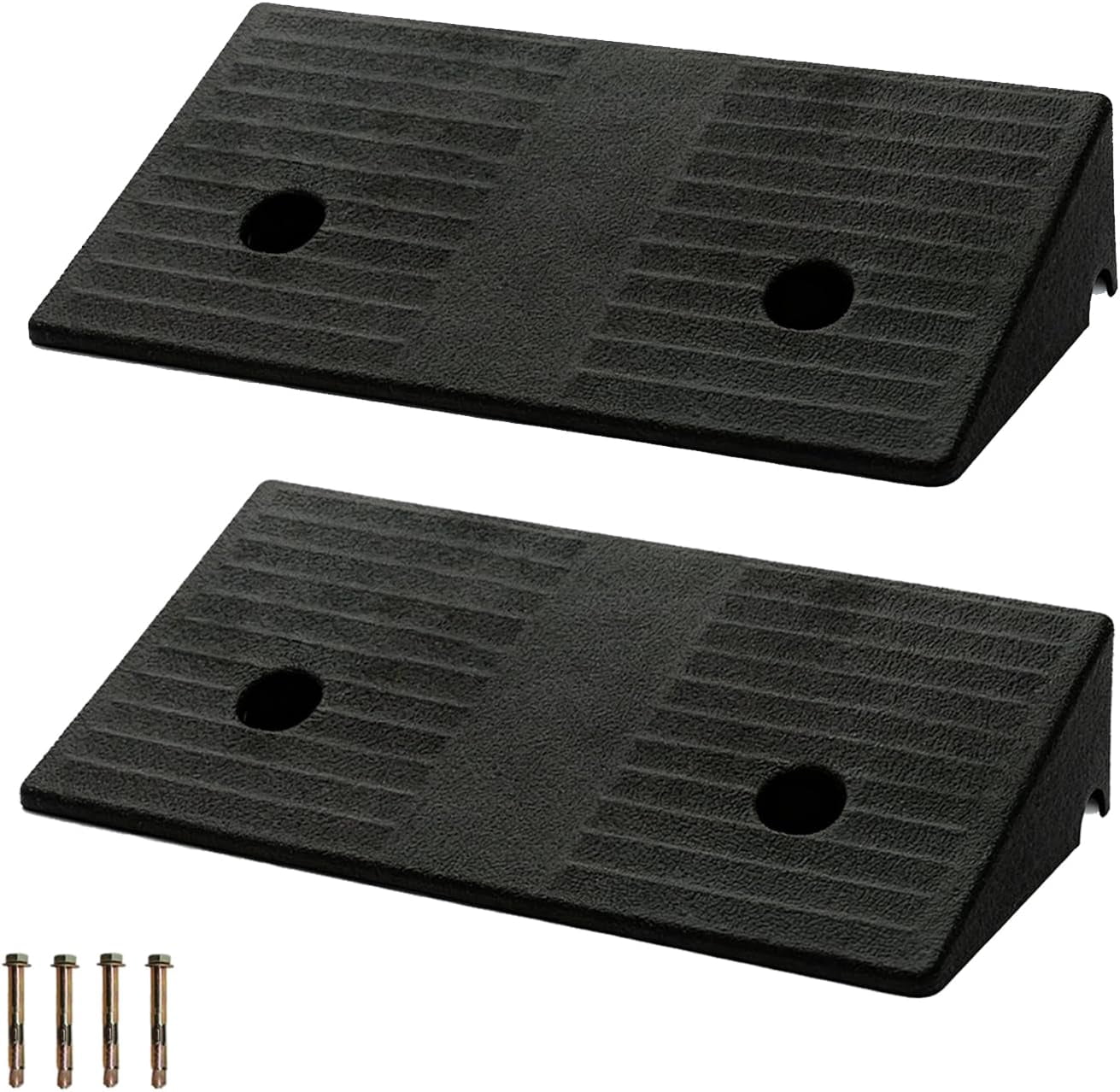 Curb Ramp 3 inch Rise Curb Ramps for Sidewalks Rubber 2 Pcs Driveway ...