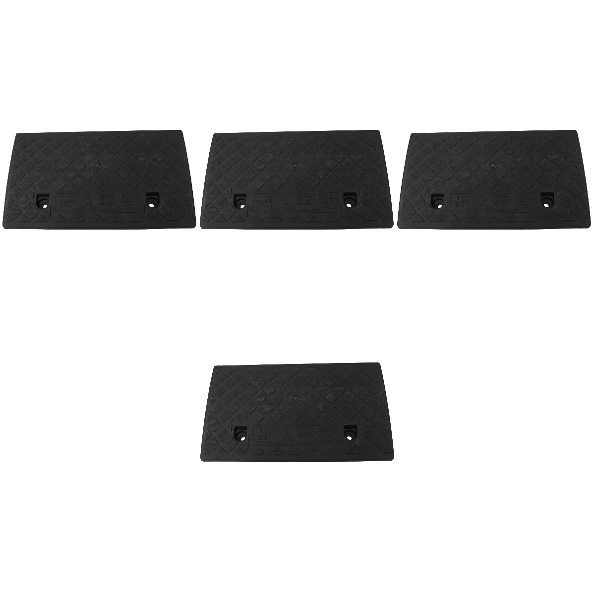 Curb Ramp,4Pcs Hard Plastic Curb Ramps Portable Heavy Duty Threshold ...