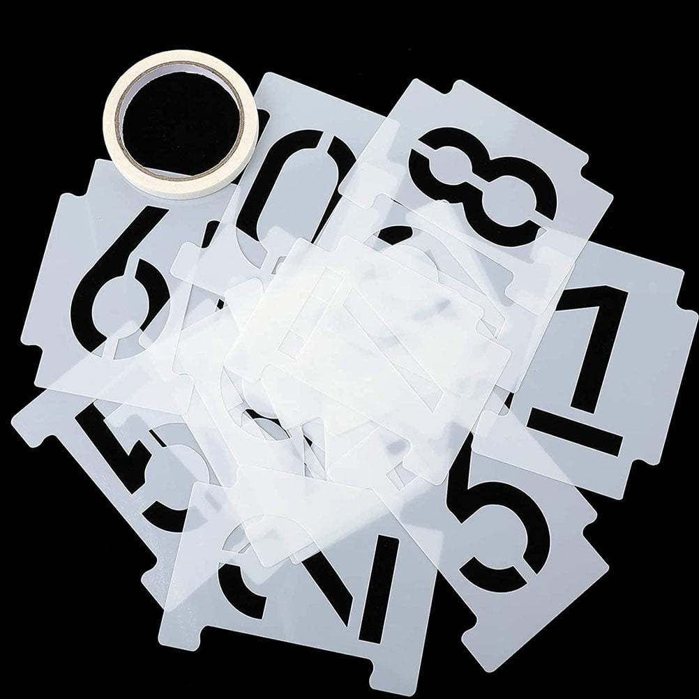 Curb Stencils Kit 2 Sets Curb Stencils Reusable Number Stencils For curb-stencils-kit-2-sets-curb-stencils-reusable-number-stencils-for