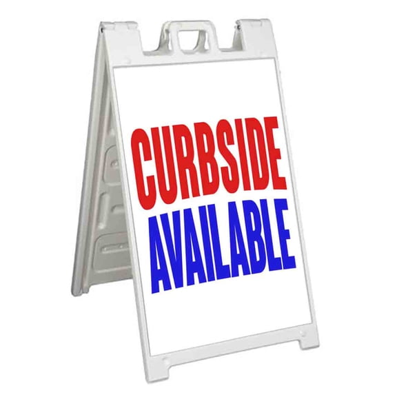 Curbside Available (24" X 36") Standard A-Frame Signicade, Includes Decal Applied To Stand