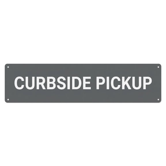 Curbside Pickup Ready Orders Vintage Metal Tin Sign Plaque Wall Decor for Cafe, Club, Garden Metal Poster 4x16Inch