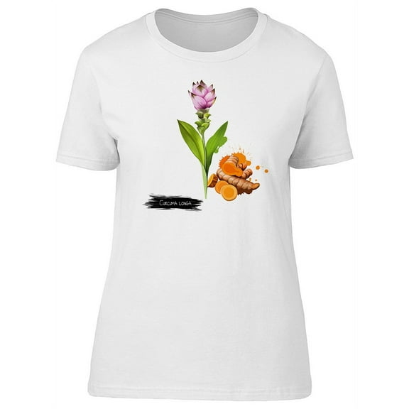 Curcuma Longa Turmeric Flower T-Shirt Women -Image by Shutterstock, Female Medium