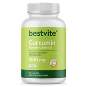 Curcumin 1000mg Turmeric120 Tablets Made with Curcumin C3 Complex & Bioperine-Standardized to 95% Curcuminoids-Vegan