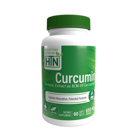 Curcumin 650mg as BCM-95® 60 Softgels by Health Thru Nutrition