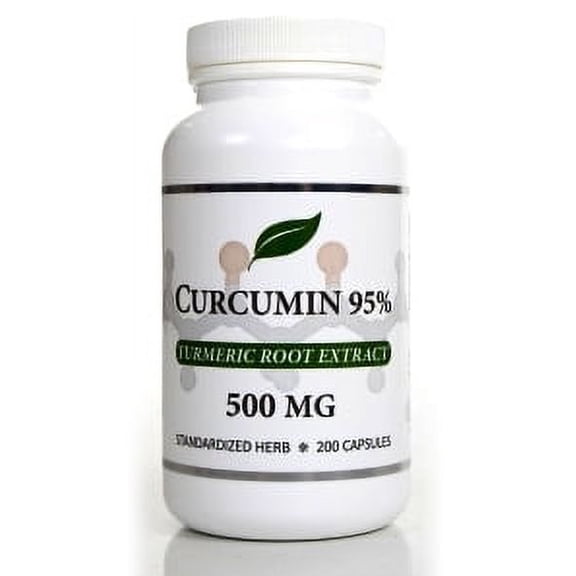 Curcumin 95% Tumeric Root Extract 500 mg 200 Capsules