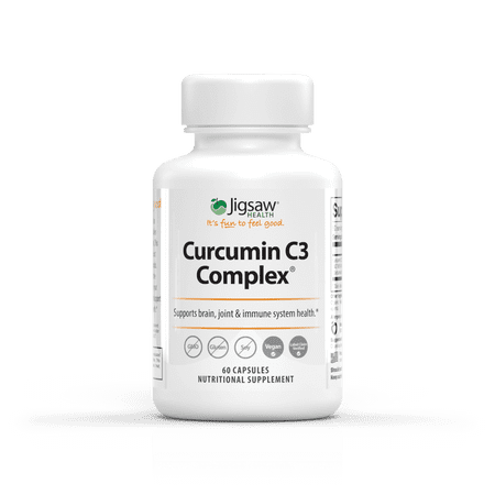 Jigsaw Health Curcumin C3 Complex® | Curcumin Capsules to Promote Healthy Aging & Supports Brain, Heart, Immune, & Joint Health, 60 Count