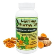 Curcumin Max Capsules by Moringa Energy Life Turmeric, Black Pepper Extract, Moringa, 120 Capsules