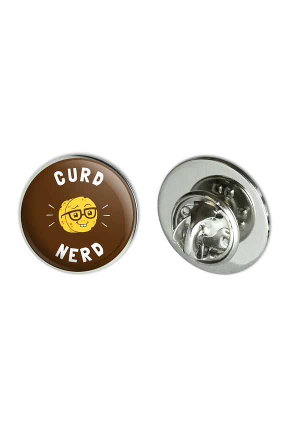 Curd Nerd Cheese Funny Humor Metal 0.75" Lapel Hat Pin Tie Tack Pinback