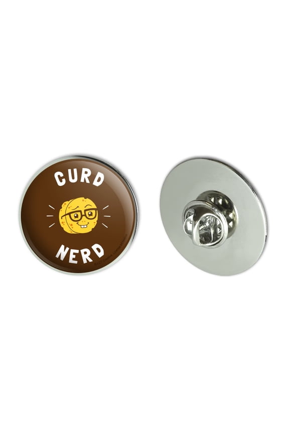 Curd Nerd Cheese Funny Humor Metal 1.1" Tie Tack Hat Lapel Pin Pinback
