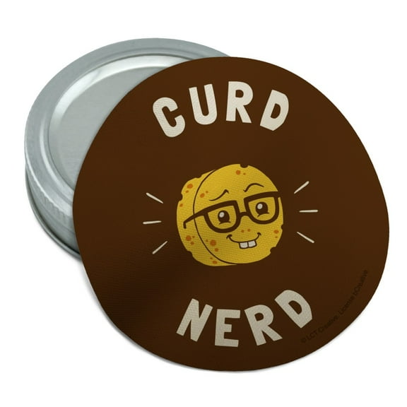Curd Nerd Cheese Funny Humor Round Rubber Non-Slip Jar Gripper Lid Opener