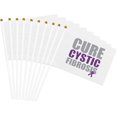 Cure Cystic Fibrosis Flag Small Mini Hand Held Flags 5.5x8.2 Inch