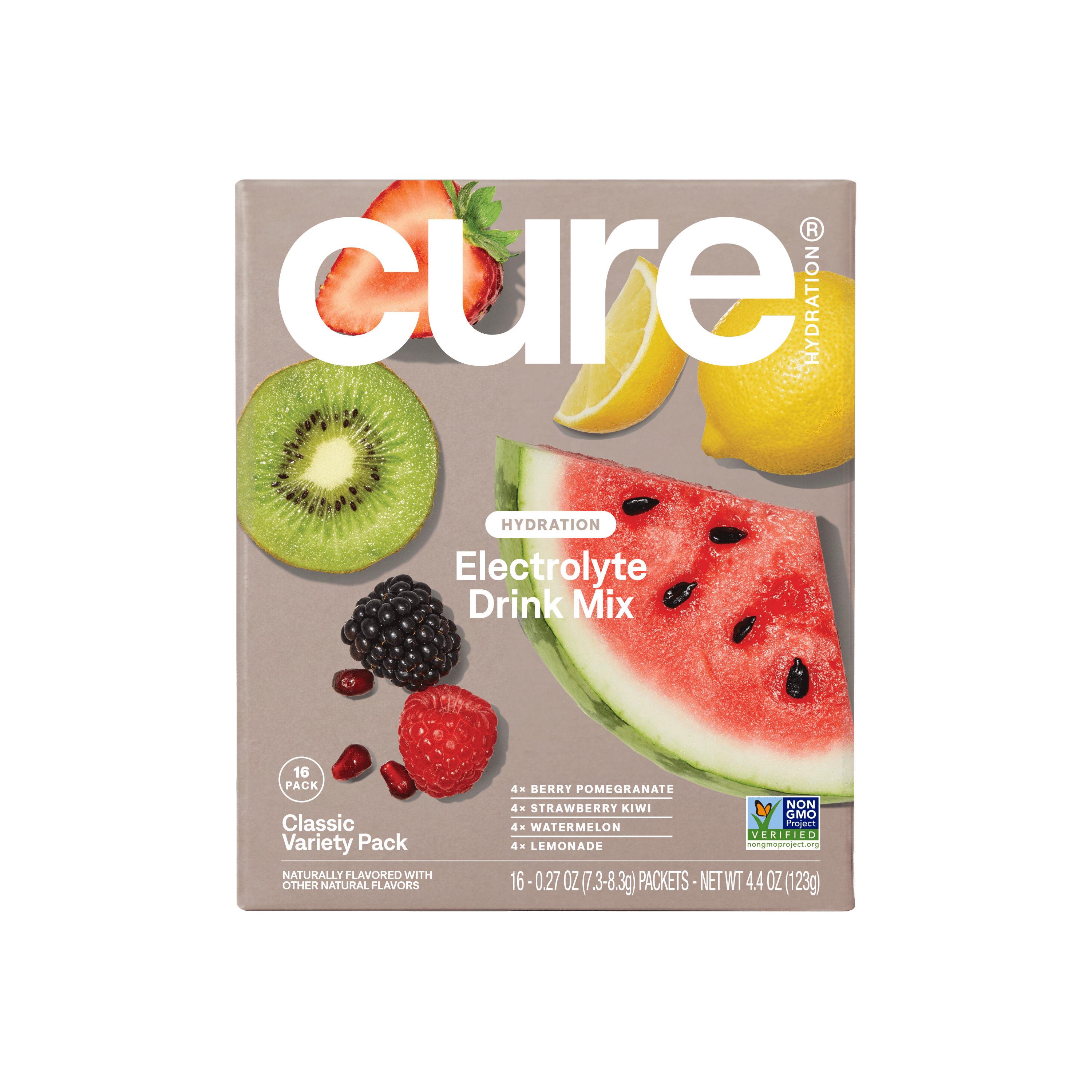 Cure Hydration Variety Pack Coconut Water Electrolyte Drink Mix, 16 Count, FSA and HSA Eligible