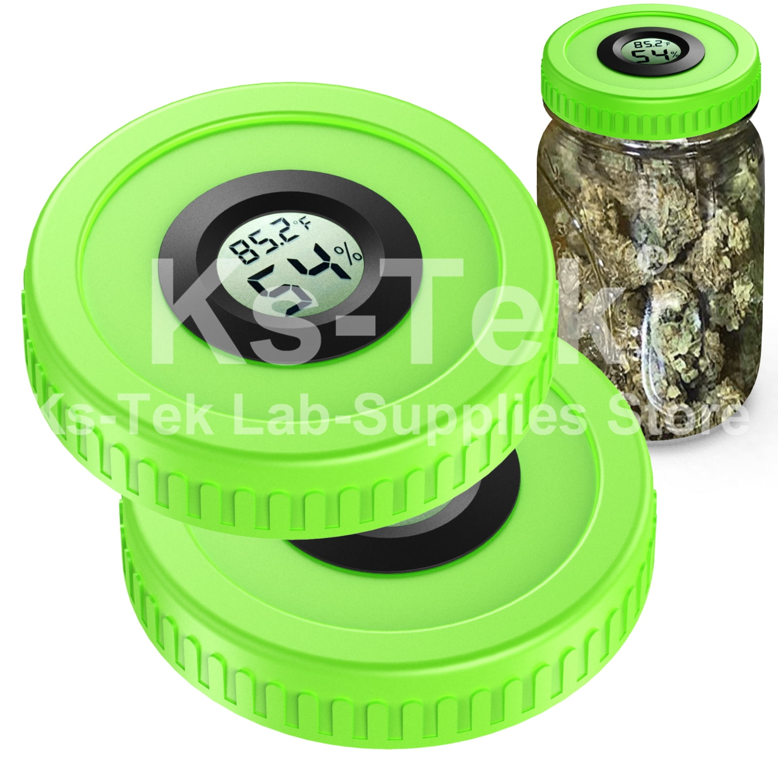 Cure Lid For Mason Jar Hygrometer Thermometer Small Digital 86MM Wide