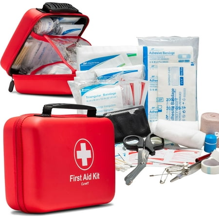 CureIT 230-Pc First Aid Kit Waterproof Emergency Survival Kit with Shoulder Straps