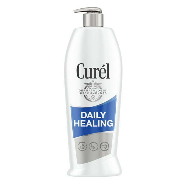 Curel Daily Healing Hand and Body Lotion for Dry Skin, Dermatologist Recommended, with Advanced Ceramides Complex, 20 Ounce Pump Bottle