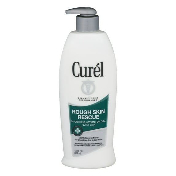 Curel Rough Skin Rescue Smoothing Lotion for Dry, Flaky Skin, 13 fl oz