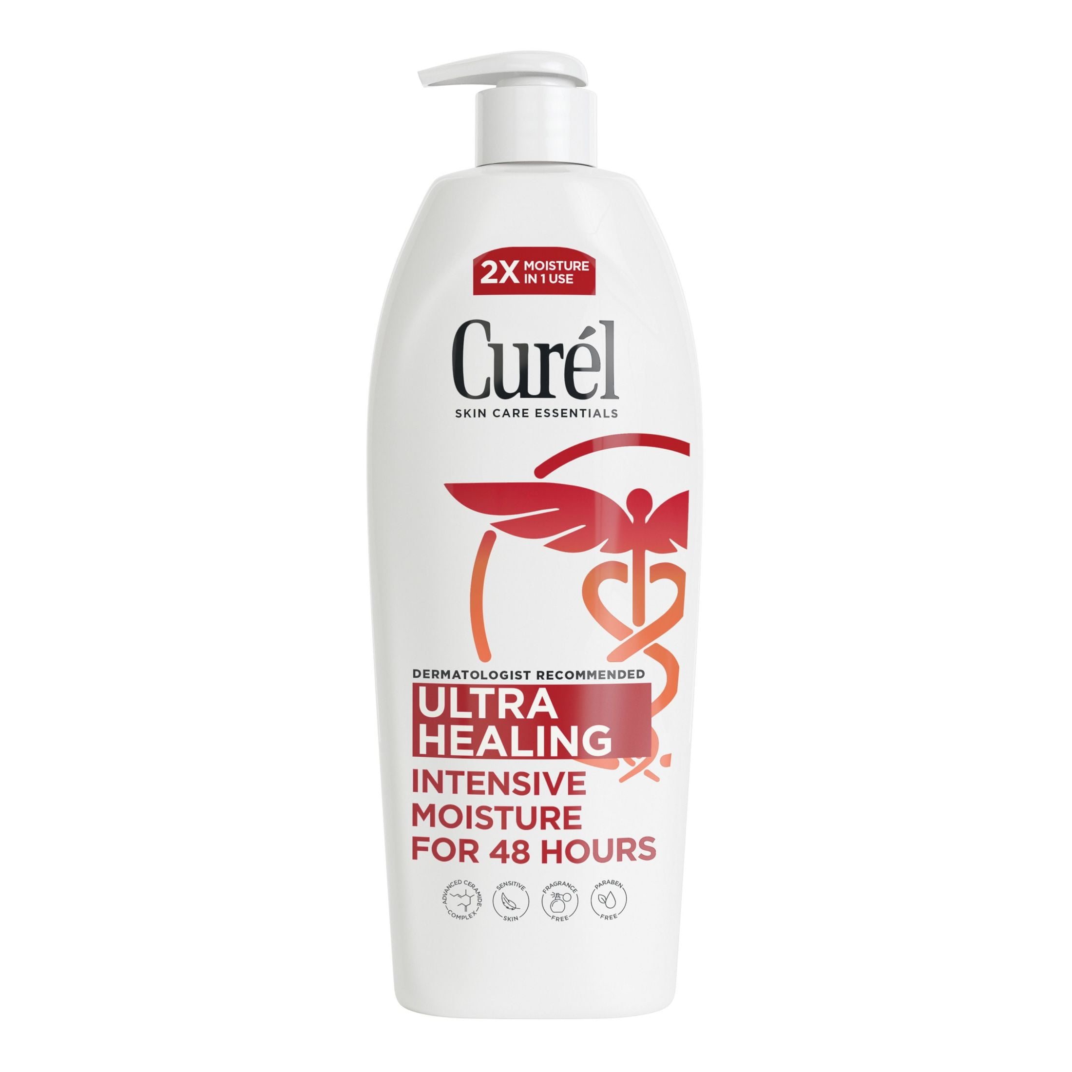 Curl Ultra Healing Intensive Fragrance-Free Lotion, Extra-Dry Sensitive Skin Moisturizer, 20 oz