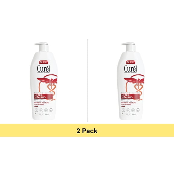 Curel Ultra Healing Intensive Moisturizing Lotion for Extra Dry Skin, 13 Oz - 2 Pack