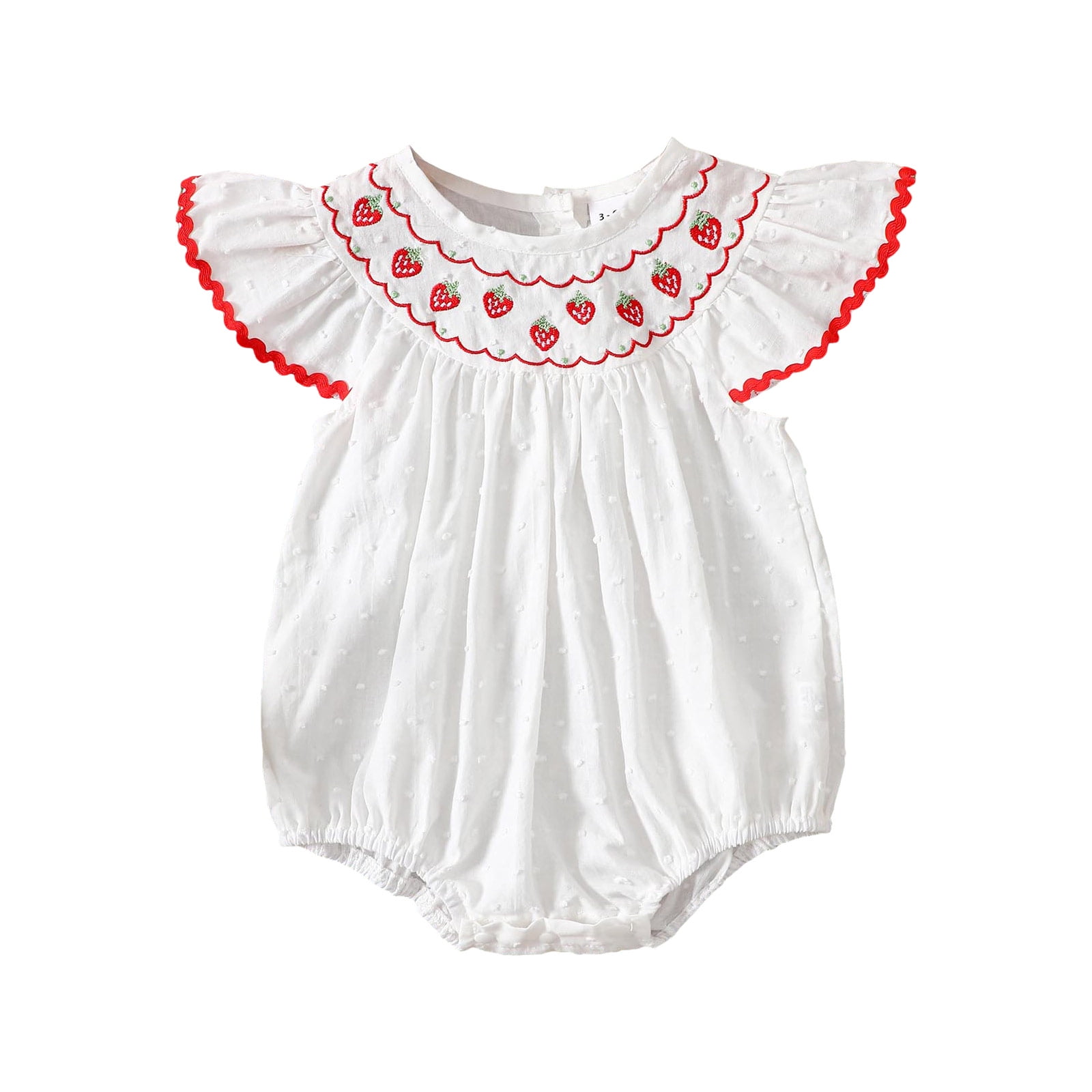 Summer Arrival Baby Girls Plain Short Sleeves Square Neck bodysuit