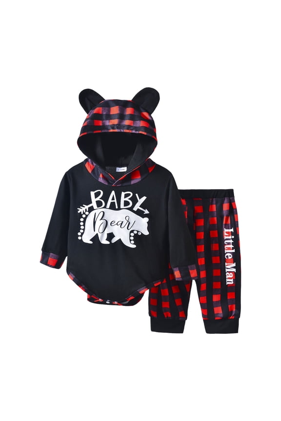 Baby Outfit Boy Fall Boy Outfit Happy Little Camper Bodysuit Retro Camping Jogger Pants Hat Cute 3Pcs Coming Home Outfit 0 3 6 9 12 18 24 Months (Black,9-12 Months)
