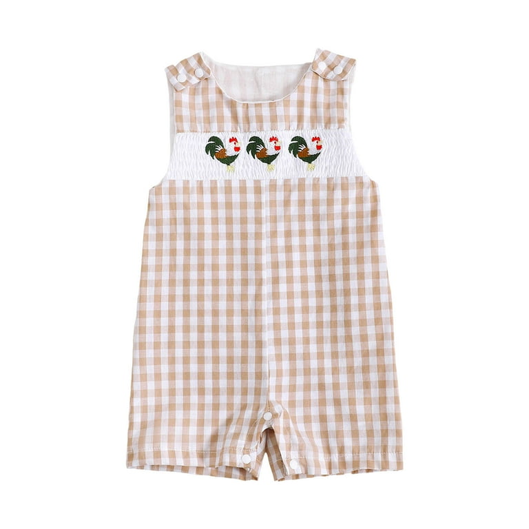ロンパース・カバーオール Liilu Kaio Romper - tattersall check 12m Liilu Kaio Romper - tattersall check 12m