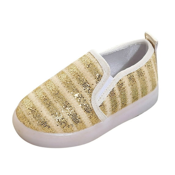 Curenmufel Babys Sneakes Unisex-Child Boys Girls Shoes Tennis Sneakers Outdoor Casual Kids Shoes Running Shoes (Gold,10 Little Kid)