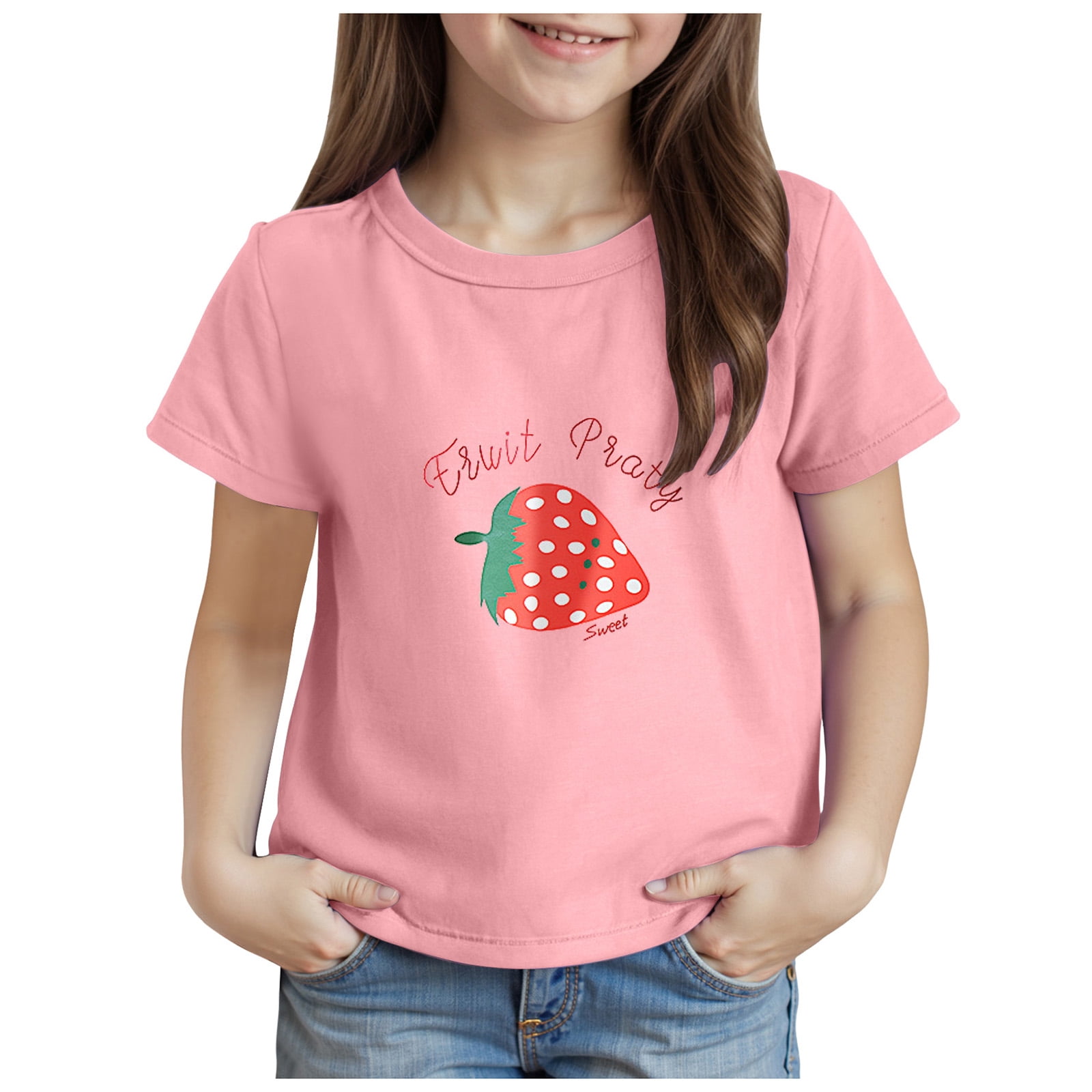 Girls Yellow Summer Graphic T-Shirt – “Sweet Summer” Cute Printed Top main image 0