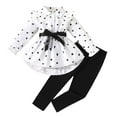 thumbnail image 1 of Curenmufel Girls Fashion Outfits Girls Clothes Girl Clothing Long Sleeve Top Pants Fall Winter Outfits Size 6T 7T (White,6-7 Years), 1 of 7