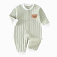 thumbnail image 1 of Curenmufel Newborn Boy Clothes Fall Infant Baby Boys Girls Season Jumpsuit Romper Playsuit Sweatshirt (Green,3-6 Months), 1 of 9