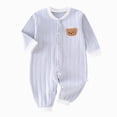 thumbnail image 1 of Curenmufel Newborn Boy Sleepers Infant Baby Boy Winter Clothes One Piece Long Sleeve Zipper Jumpsuit Newborn Boy Game Day Romper (Blue,0-3 Months), 1 of 9