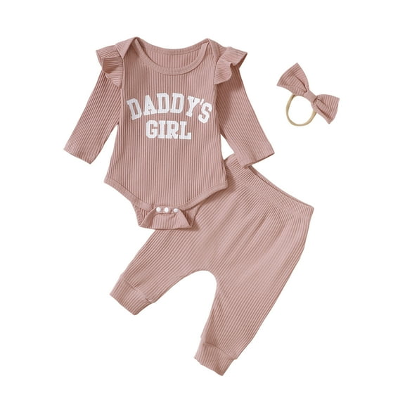 Curenmufel Newborn Outfit Newborn Baby Girls Clothes Ruffle Long Sleeve Romper Floral Pants Headband Hat 4pcs Baby Girl Outfits 0 3 6 9 12 18 24 Months (Red,3-6 Months)