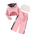 thumbnail image 1 of Curenmufel Outfit for Girls Girls Fall Outfits Kids Sweatsuit 2 Piece Outfits Long Sleeve Sweatshirt Top Sweatpants Girls' Clothing Set Size 5T 6T (Red,5-6 Years), 1 of 8