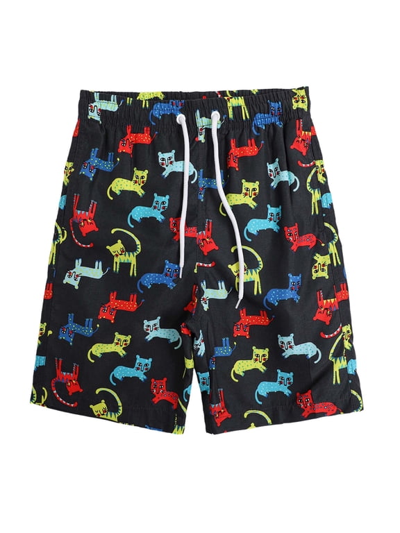 Swim Trunks Boys Bathing Bottom Suit Toddler Quick Dry Swim Shorts Beach Swimsuit for Boy 5-16 Years,Multicolour 5--6 Years