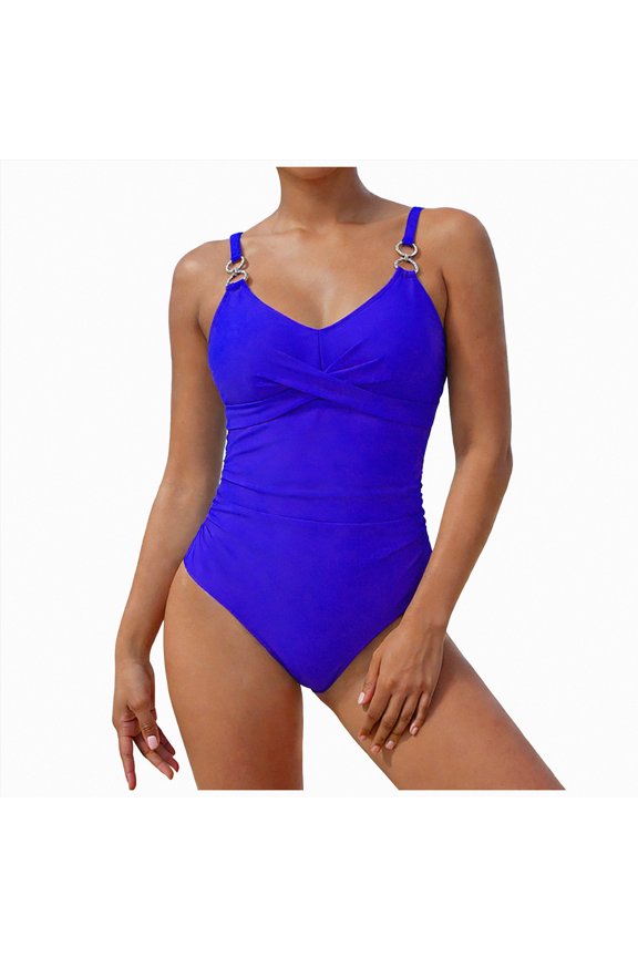 Swimsuits for Curvy Women Women One Piece Ruched Swimsuit Tummy Control Backless Bathing Suit