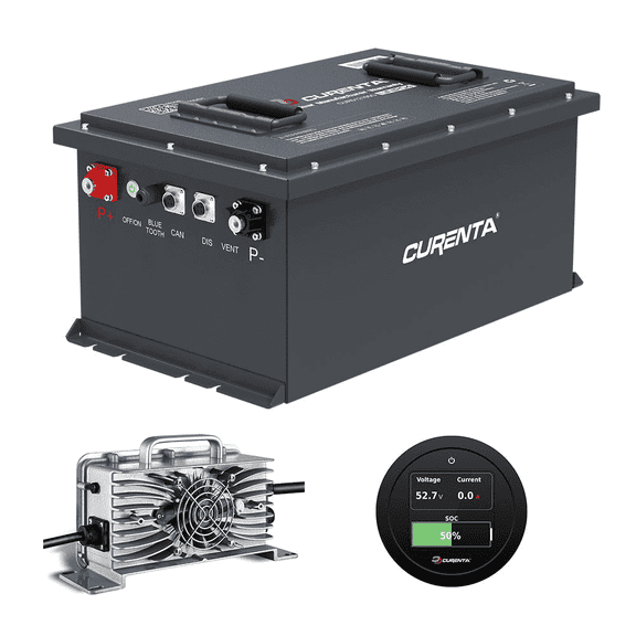 Curenta-36V 105Ah LiFePO4 Golf Cart Battery, Built-in 200A BMS, Deep Cycle Lithium Battery for EZGO, Club Car, Yamaha