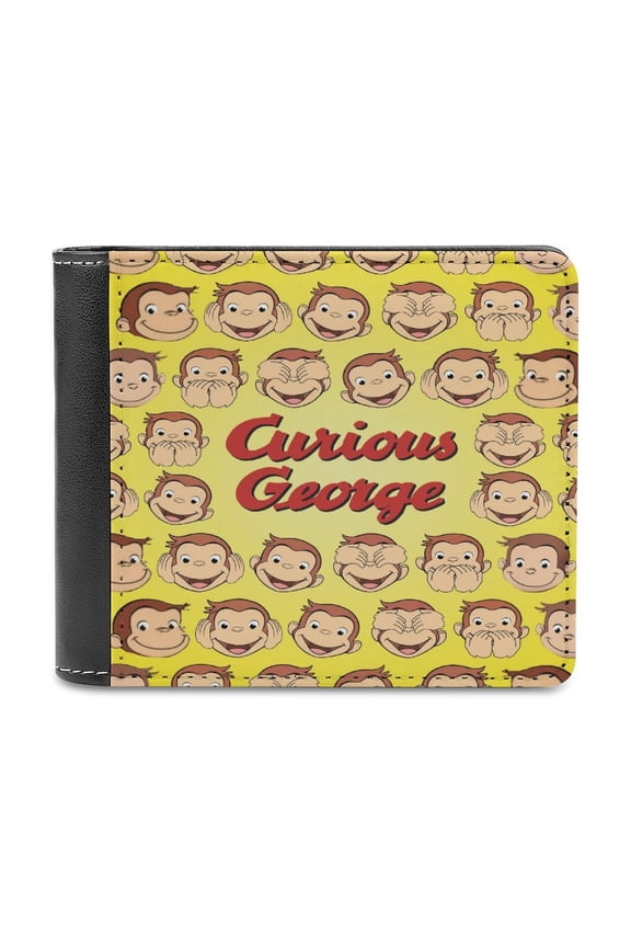 Curi0us Monkey Georgi PU Leather Wallet Fold Wallet Slim Cash Card Holder Bag for Men Women