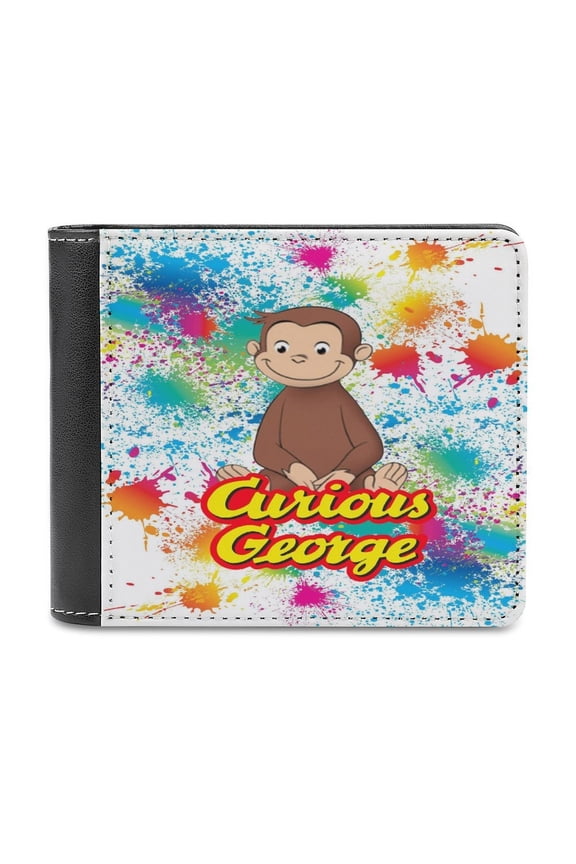 Curi0us Monkey Georgi PU Leather Wallet Fold Wallet Slim Cash Card Holder Bag for Men Women