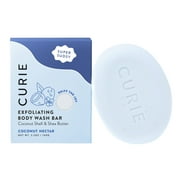 Curie Exfoliating Body Wash Bar Soap, Coconut Nectar, for Men and Women, 3.5 oz
